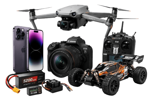 Camera drone, mirrorless camera, and smartphone